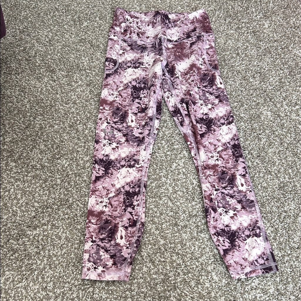 Under Armour Pink Purple Printed Leggings